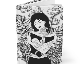 Hardcover Journal Matte Unexpected And Disappointed Line Artwork style