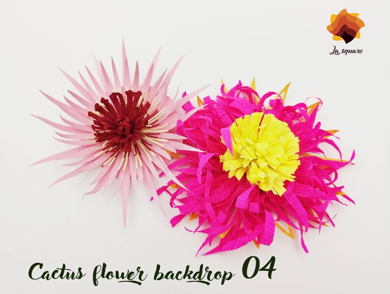 05 Cactus Flowers Giant Paper Flowers SVG Paper Flower Etsy UK