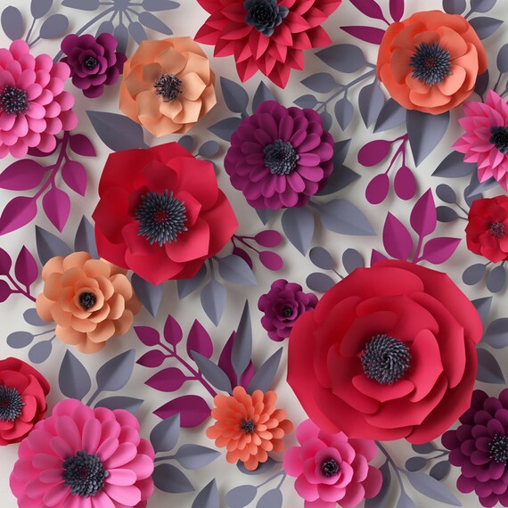 lalia 01 20 20 different petals giant paper flowers backdrop etsy paper flower backdrop templates
