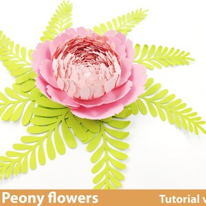 Giant Peony Paper Flowers template SVG