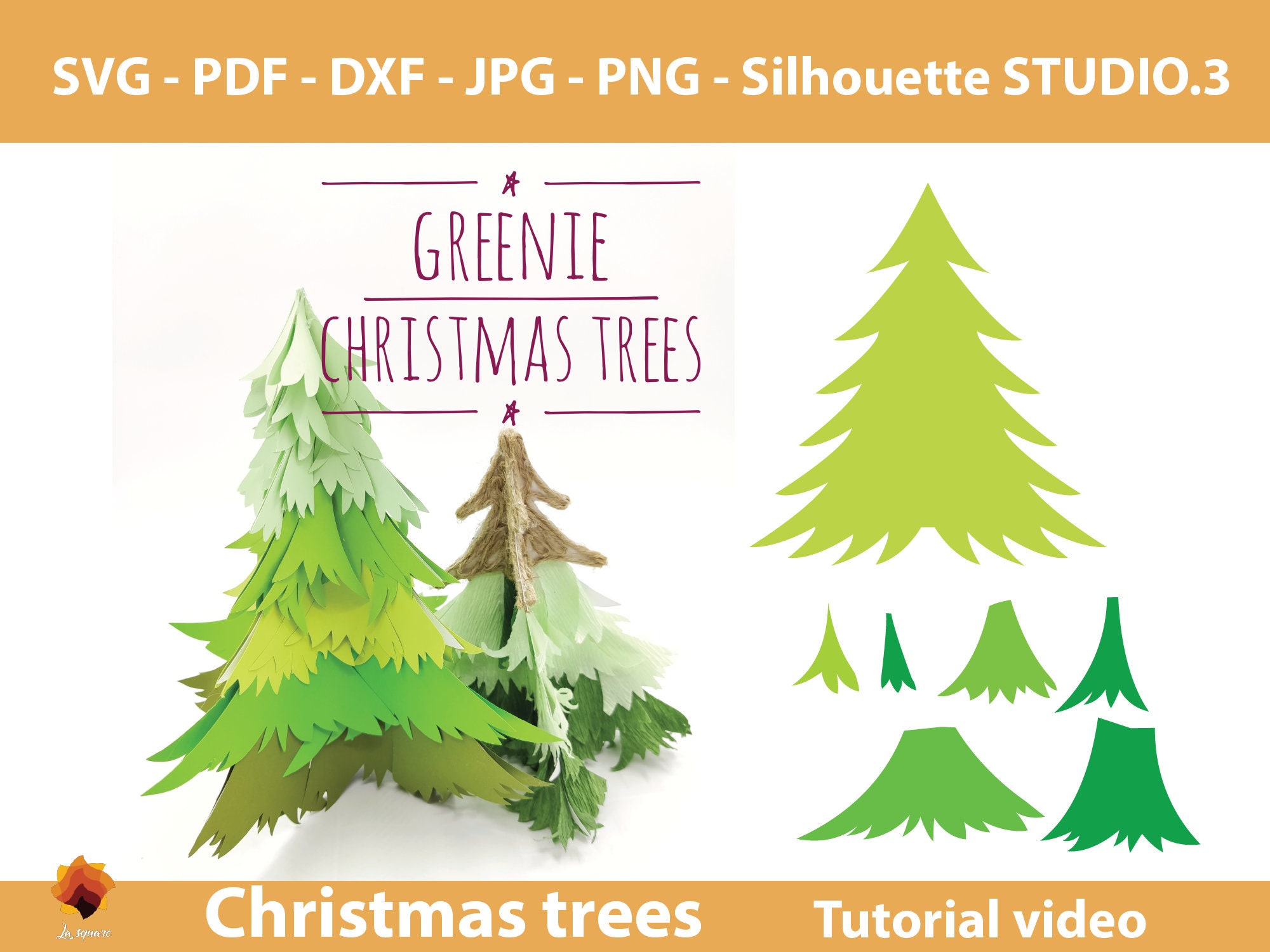 Papercraft Christmas Tree Template: Pine Forest SVG (digital Download ...