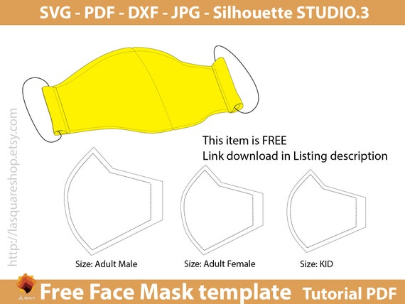 Free Face Mask Templates Svg Face Mask Face Mask Printable Etsy