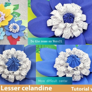 Lesser celandine paper flower template | Flower backdrop Svg, giant flower svg