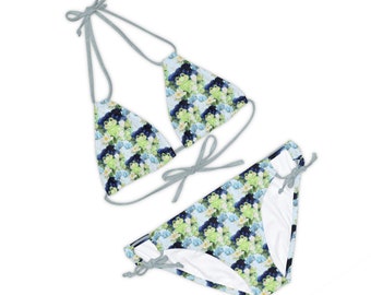 Damen-Bademode, Träger-Bikini-Set, Frosch-Traumnacht