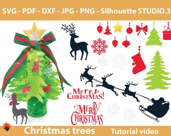 08 Papercraft Christmas tree templates, Pine forest, giant christmas tree svg, christmas svg, simple christmas tree, christmas decor tree