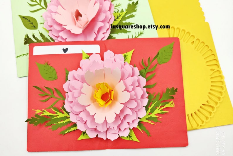 3d pop up greeting card diy flower pop up card printable
