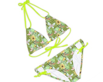 Maillot de bain femme bikini à lanières Fairy Forest style 2