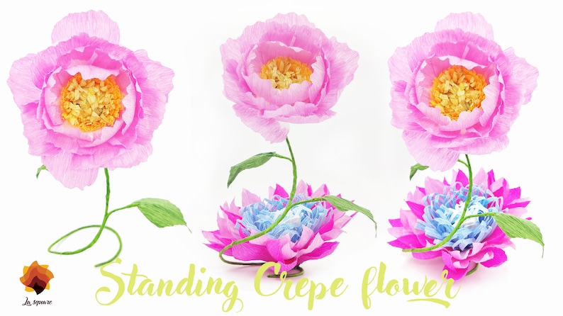 20 Crepe Paper Flower Templates, Crepe Flower SVG, Crepe Daisy, Crepe ...