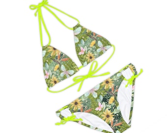 Woman swimwear Strappy Bikini Set Fairy Forest style 1