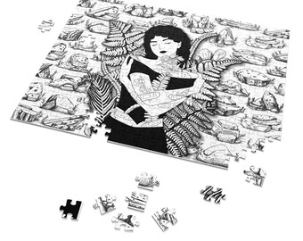 Jigsaw Puzzle (30, 110, 252, 500,1000-Piece) Unexpected And Disappointed LineArt