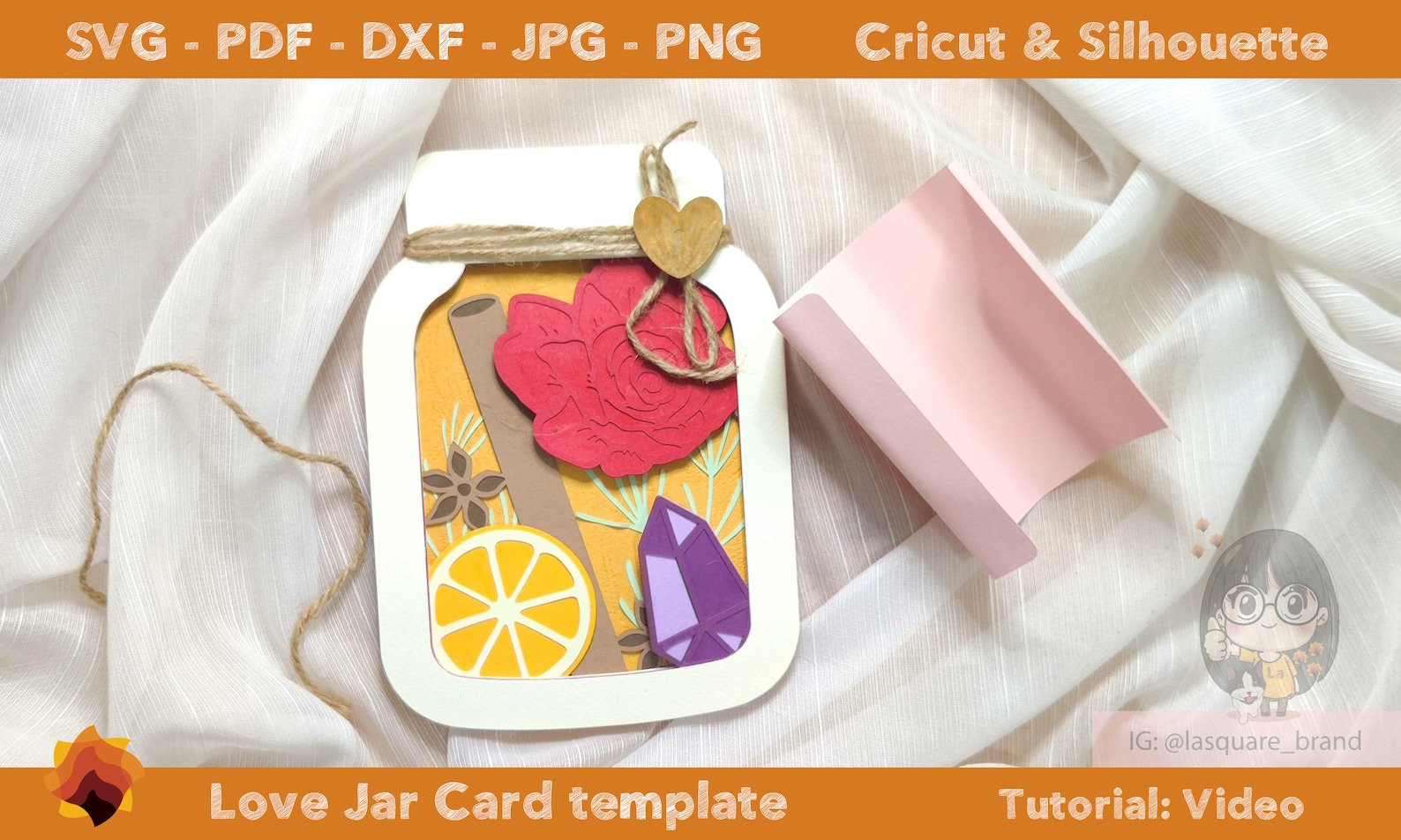 Love Jar Greeting Card 5x7 3D Papercut Spell Jar - Etsy