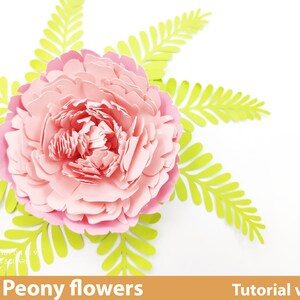Giant Peony Paper Flowers template SVG
