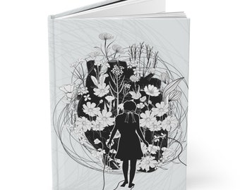 Hardcover Journal Matte No Space in your Heart For Me Line Artwork style