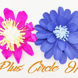 08 Giant Paper Flowers template SVG-  Diy paper flowers template- Printable Templates