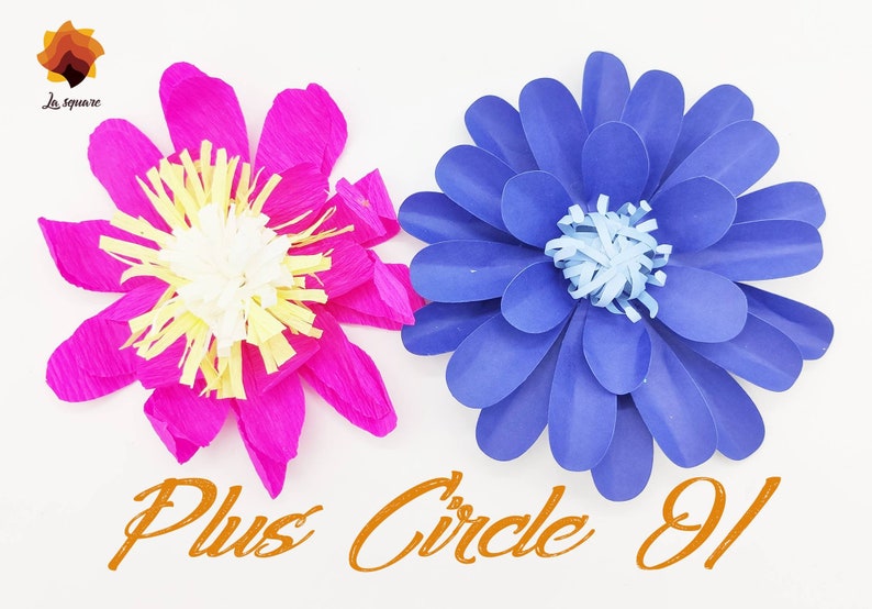 08 Giant Paper Flowers template SVG-  Diy paper flowers template- Printable Templates