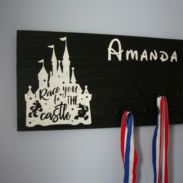 Run Disney Inspired Race You to the Castle Medal Display