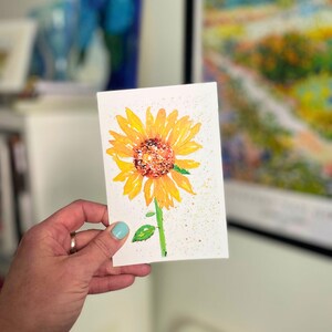 Un seul grand tournesol 4 x 6 jeu de 10 cartes + enveloppes