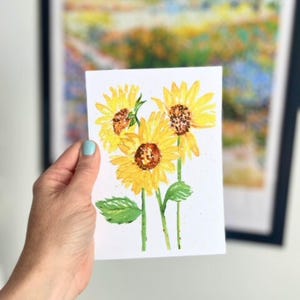 Sonnenblumen-Trio 13x18,8 Karte + Umschlag Grußkarte Set