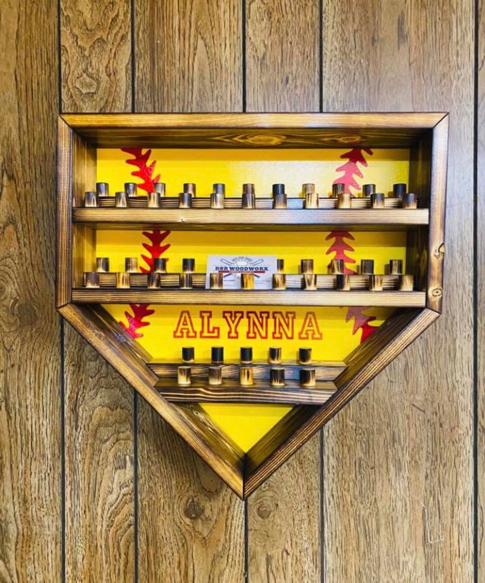 Softball Homeplate 54 Ring Display Case Holder Etsy