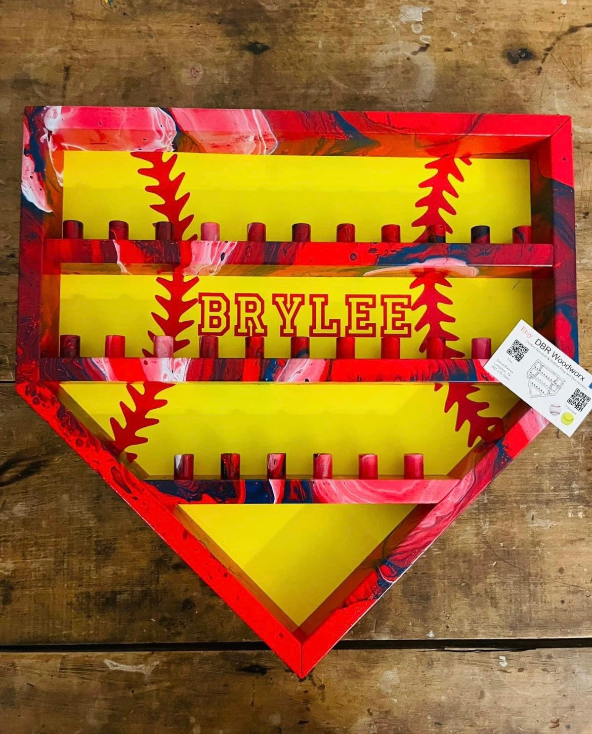 Softball ring display case sale