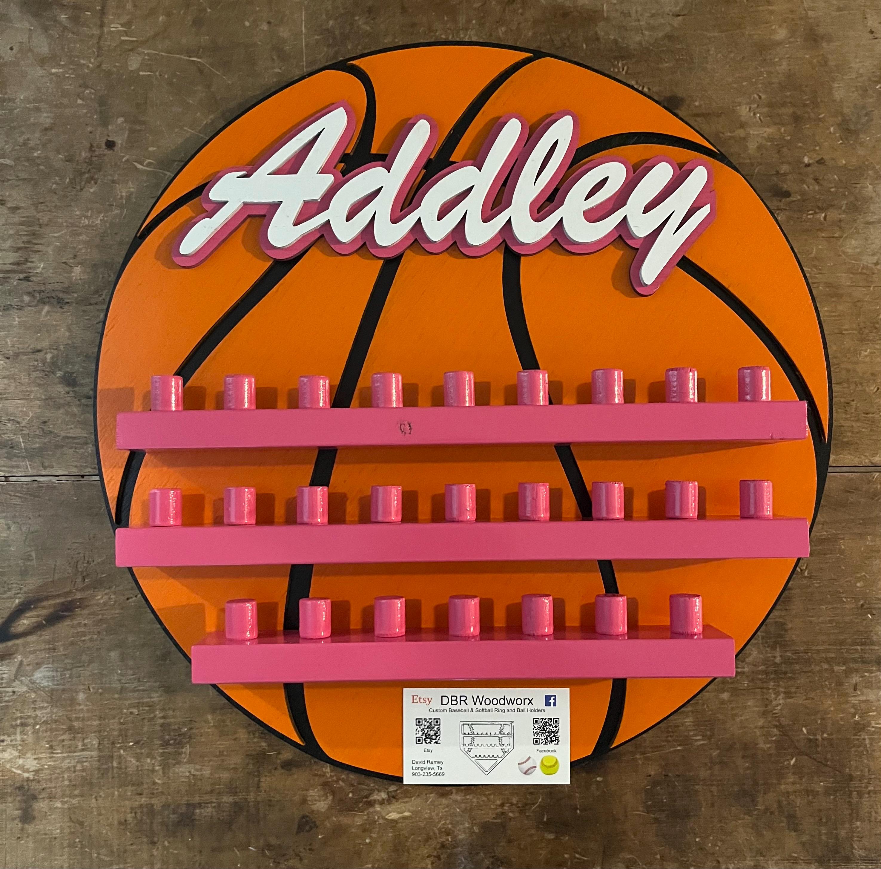 Basketball 25 Ring Display Case Holder 16” - Etsy