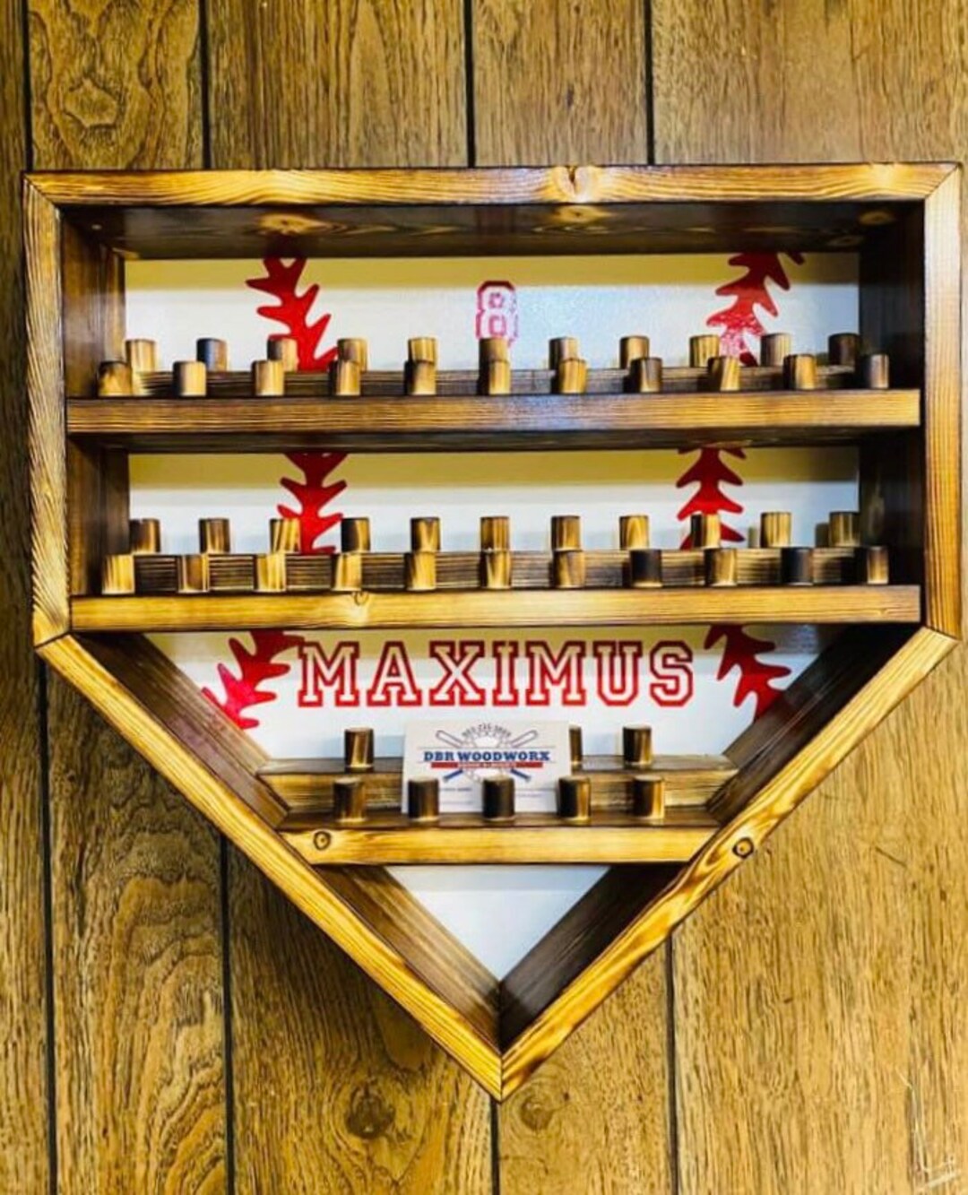 Baseball Homeplate 55 Ring Display Case Holder Etsy