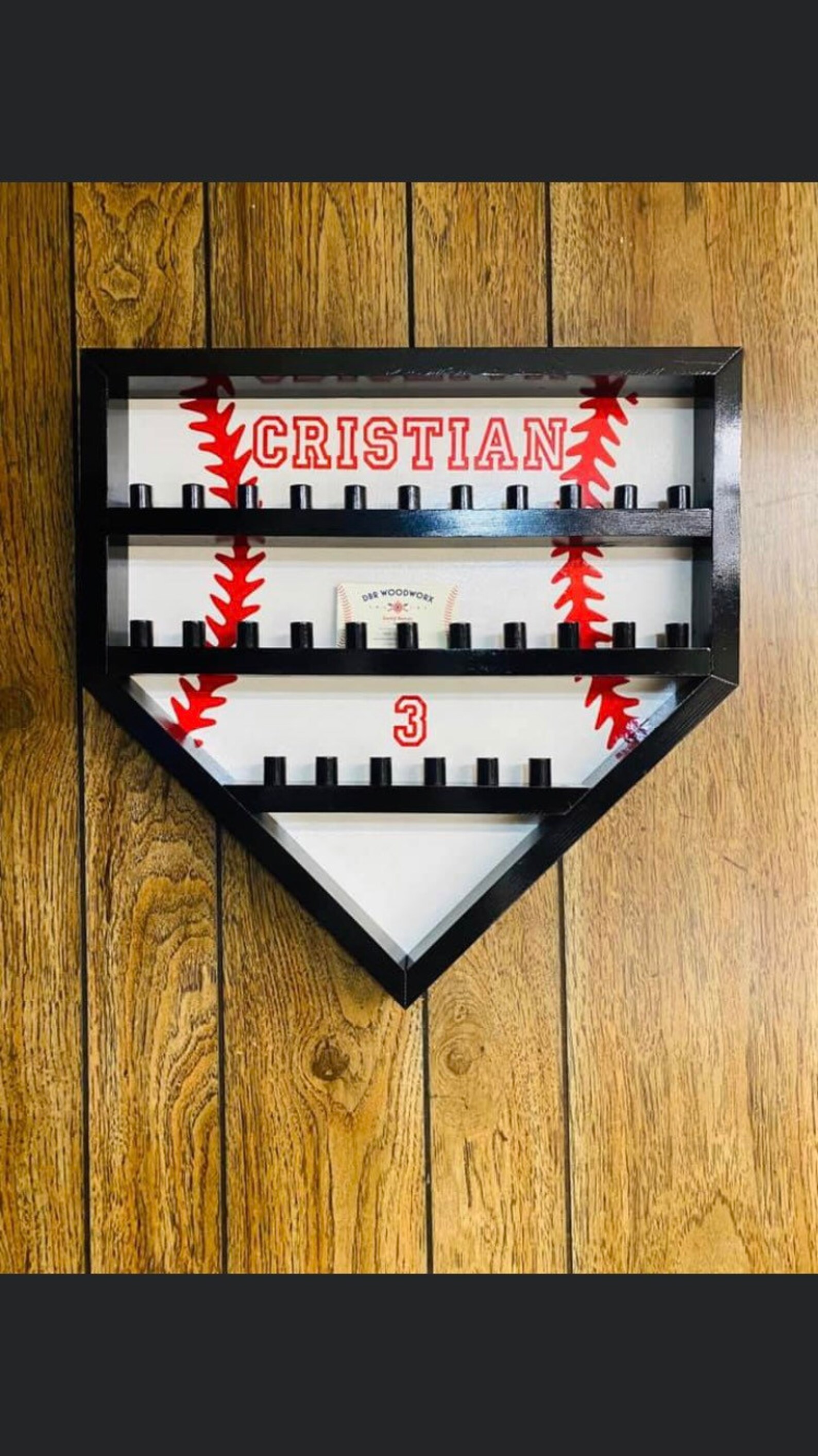 Painted Baseball/Softball Homeplate 28 Ring Display Case Etsy