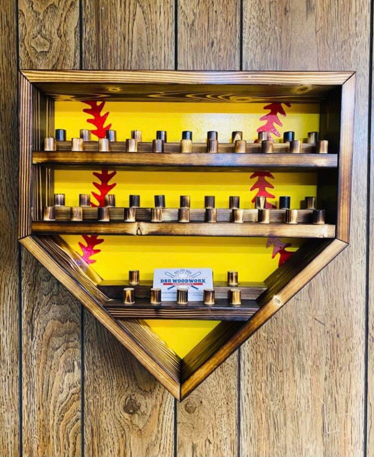 Softball Homeplate 54 Ring Display Case Holder Etsy