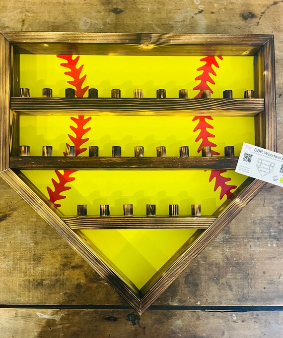 Softball Homeplate 28 Ring Display Case Holder Etsy UK