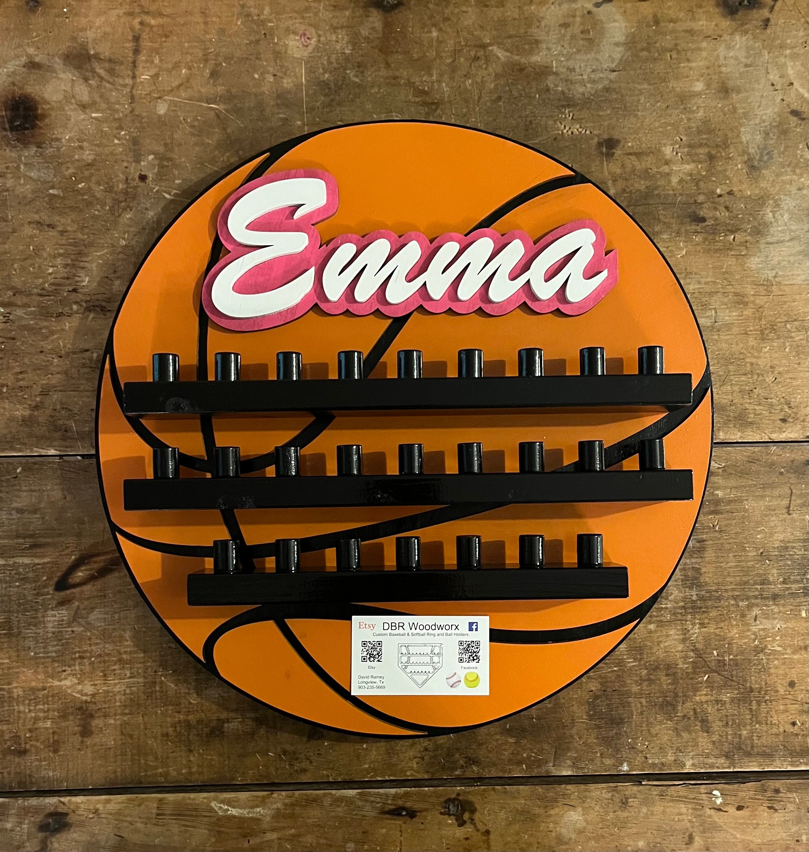 Basketball 25 Ring Display Case Holder 16” - Etsy