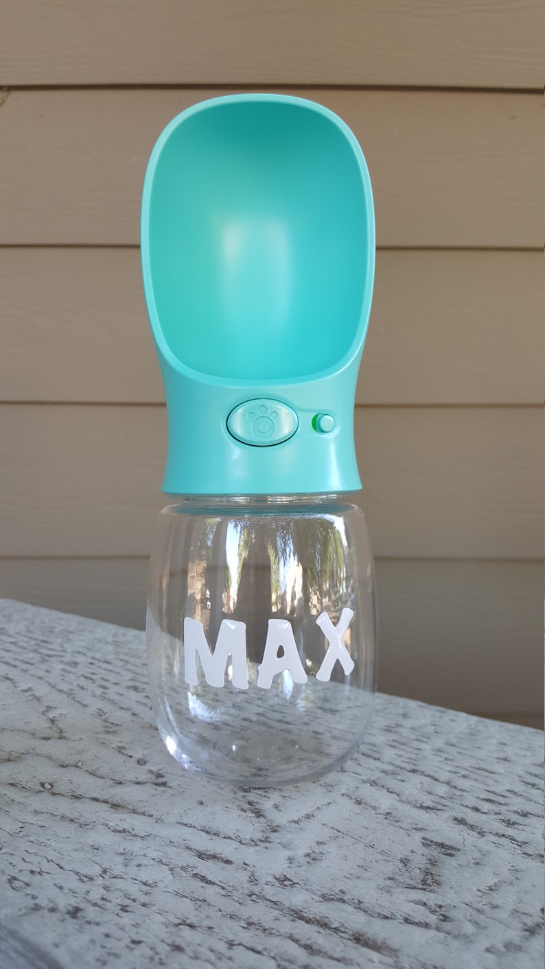 N Y Dog Cat Water Bottle Fashion Antibacterial Food Grade Leak Proof Portable Dog Cat Travel Water Cup Bowl With Bowl Dispenser 12oz