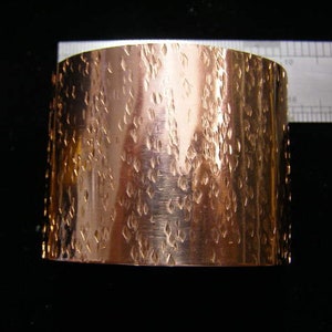 Hand Textured Solid Copper Cuff Bracelet Hand Crafted #B-006