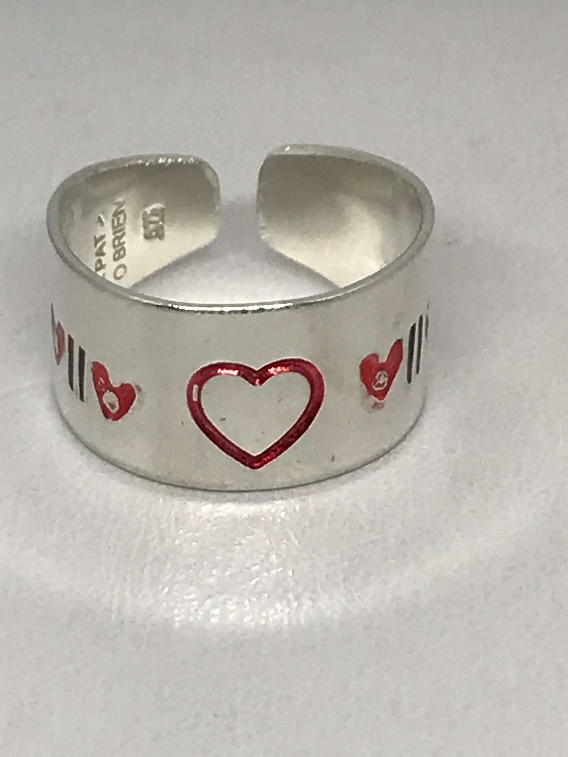 Sterling Silver Adjustable Open Back Hand Stamped Choice
