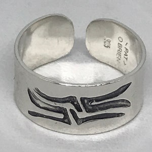 Sterling Silver Choice #sr-170 or 171 TRIBAL sz.6 or sz.7. or #sr-172 or 173 SOUTHWEST sz.6 or sz.7Adjustable Boho Ring Band