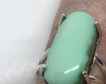 SLEEPING BEAUTY  Freeform Cab .925 Silver Split Wire Prong sz.8 Custom Ring 29.0cts #GSR-001 *** Sale ***