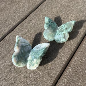 Moss Agate 3D Butterfly