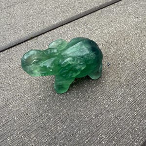Fluorite Elephant Carving