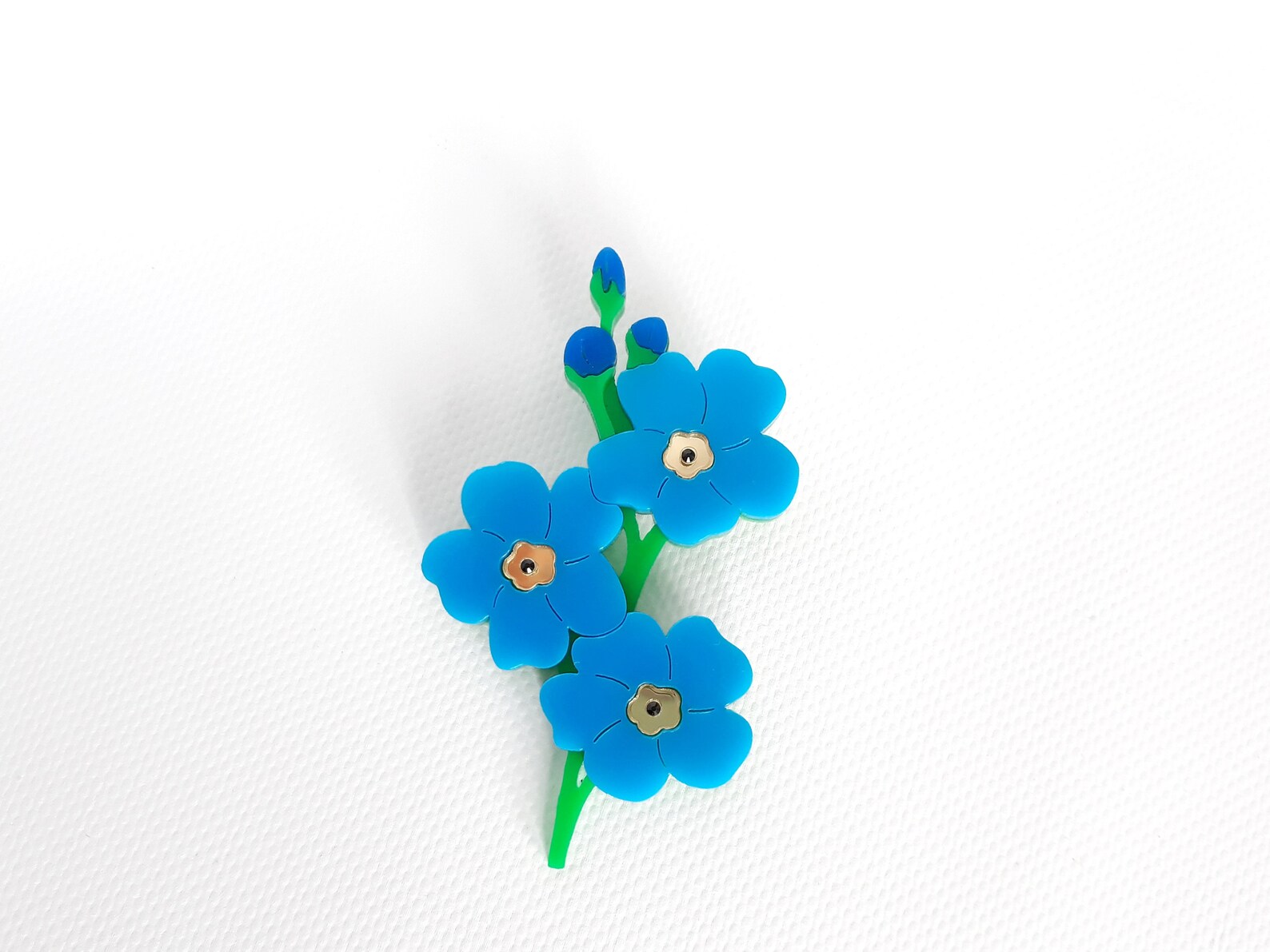 Me Not Brooch Acrylic Brooch Flower Brooch Etsy