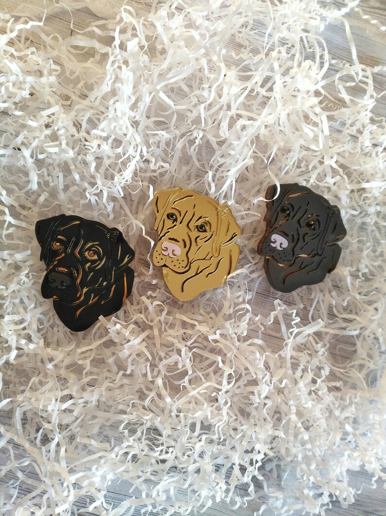 Labrador Brooch Acrylic coffee brown brooch Dog Brooch Retriever Acrylic Jewelry Animal Brooch Pet Brooch Labrador lover Dog Pin
