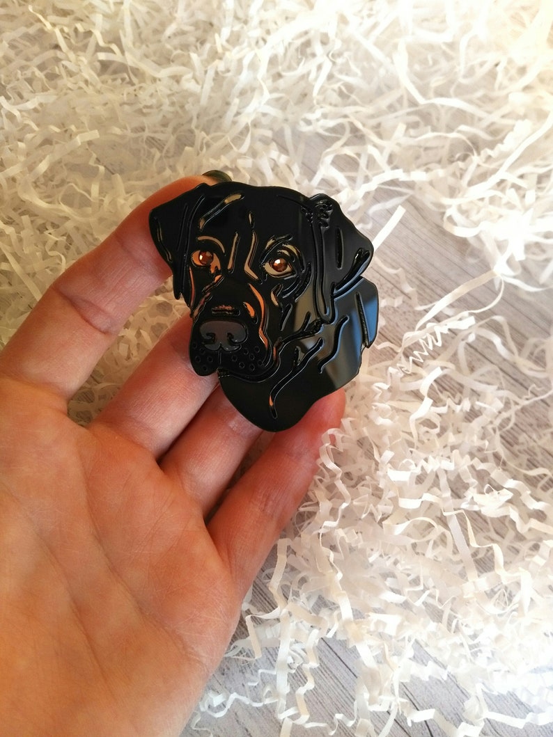 Labrador Brooch Acrylic coffee brown brooch Dog Brooch Retriever Acrylic Jewelry Animal Brooch Pet Brooch Labrador lover Dog Pin
