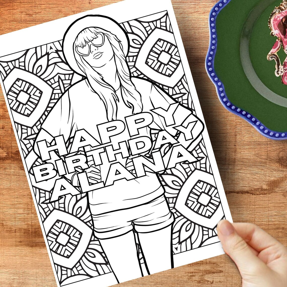 Personalizable Taylor Swift Coloring T Swift Party Swiftie - Etsy