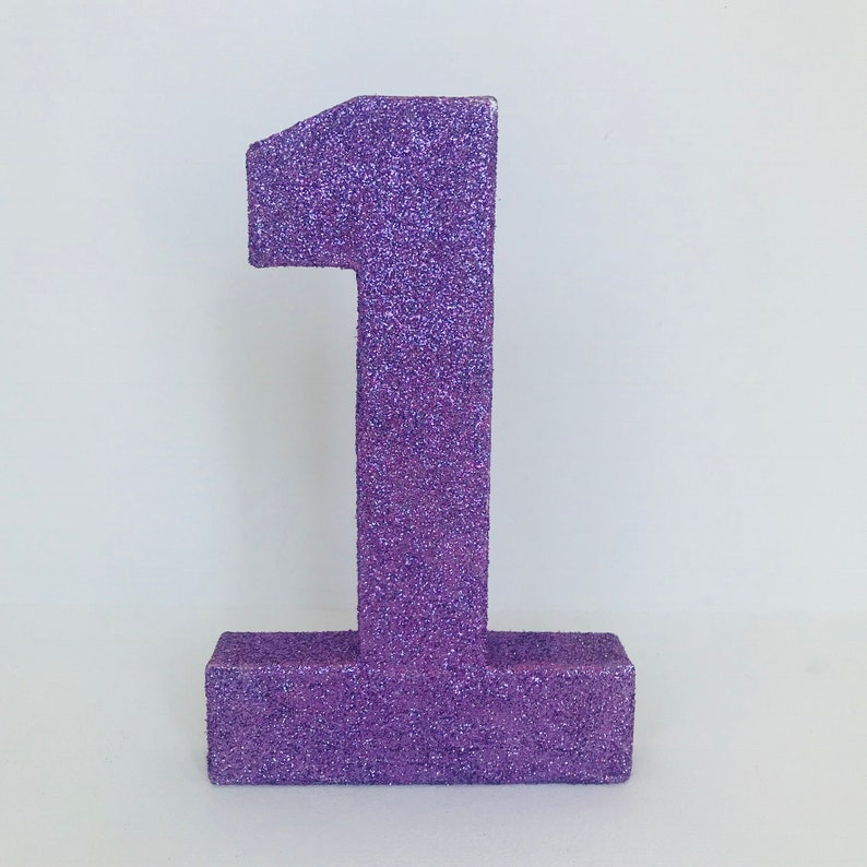 Blue Glitter Number 1 Glitter Number One Freestanding - Etsy UK