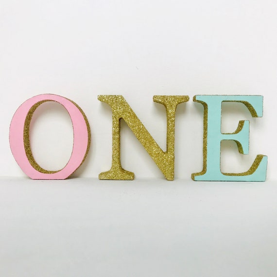 One Freestanding Sign Standing Wooden Letters Girls 1st Etsy