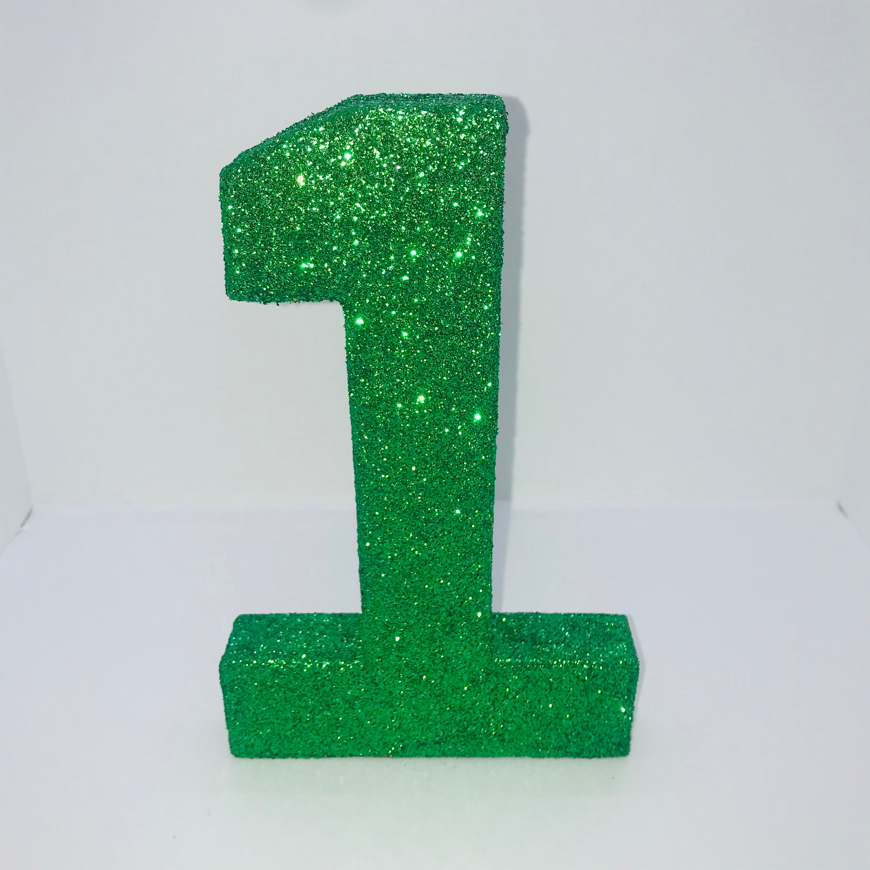 Navy Blue Glitter Number 1 Glitter Number one Freestanding | Etsy