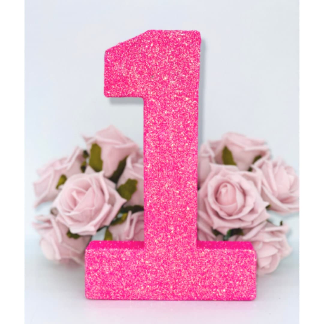 Blue Glitter Number 1 Glitter Number One Freestanding - Etsy UK