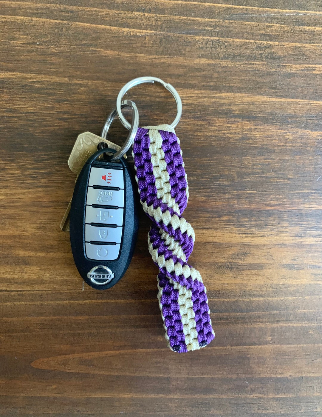 4-string Purple & Gold Brick/twist Paracord Keychain Washington Huskies ...