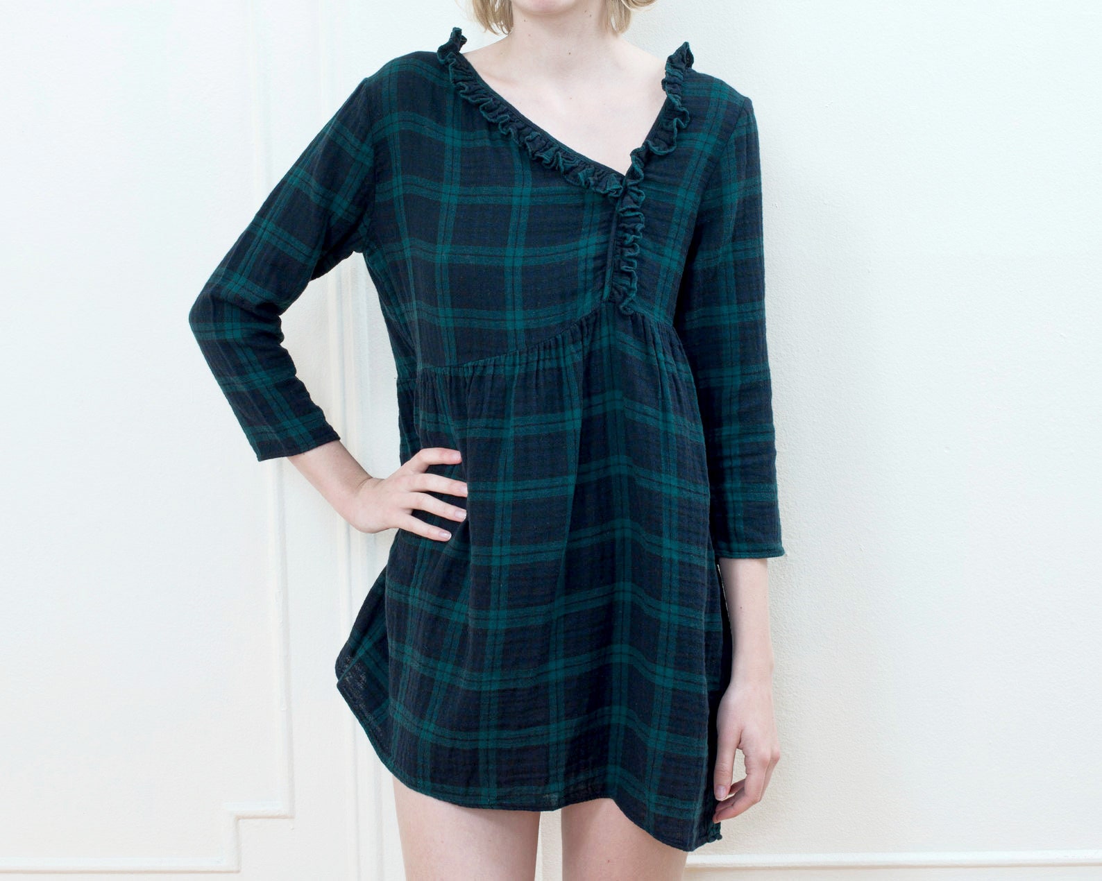 Flannel clearance babydoll dress