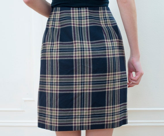 80s checkered skirt