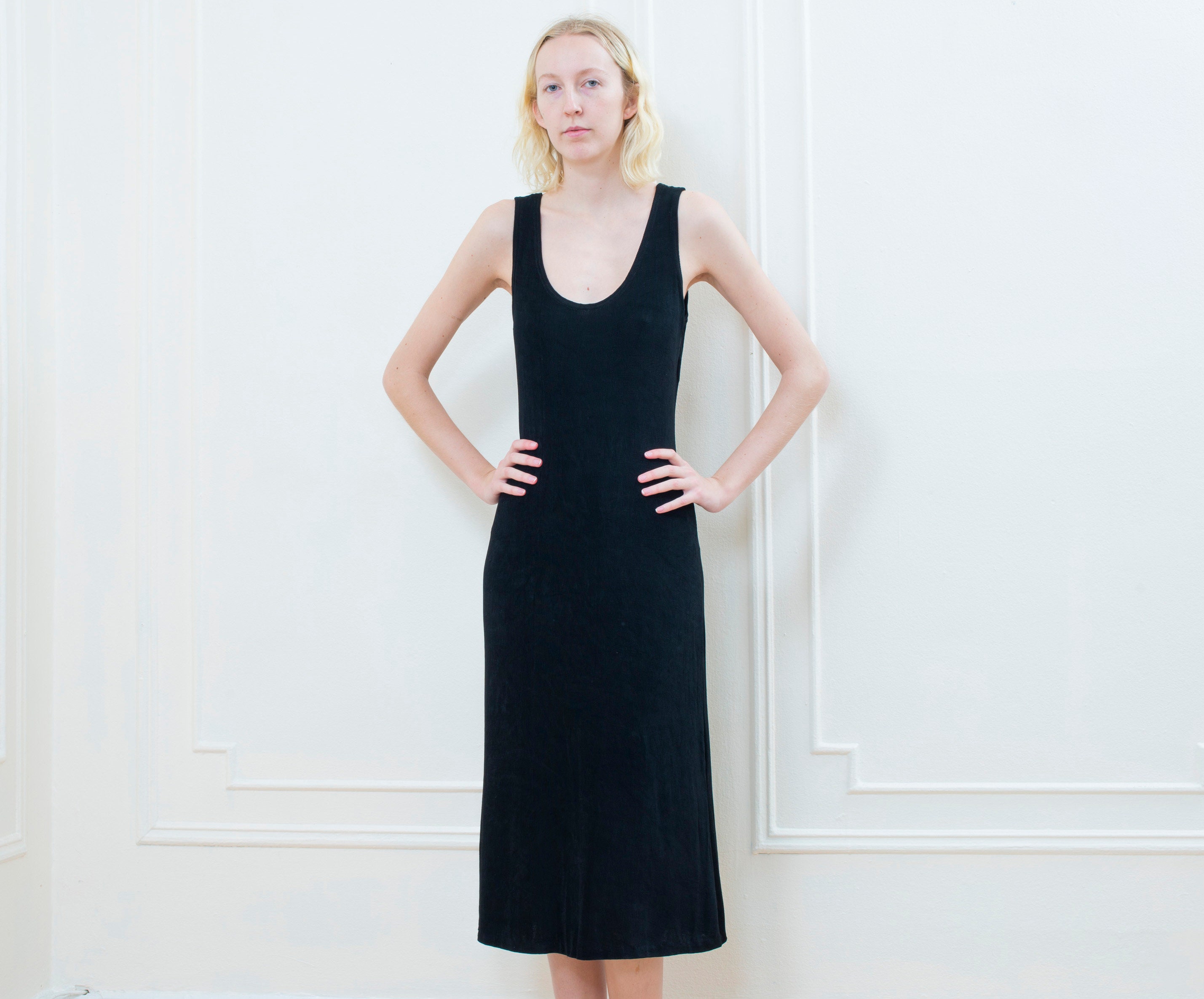 long maxi dress with split