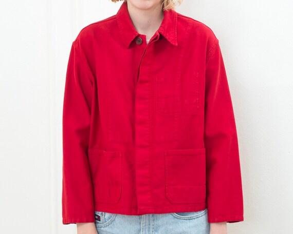70s red chore jacket